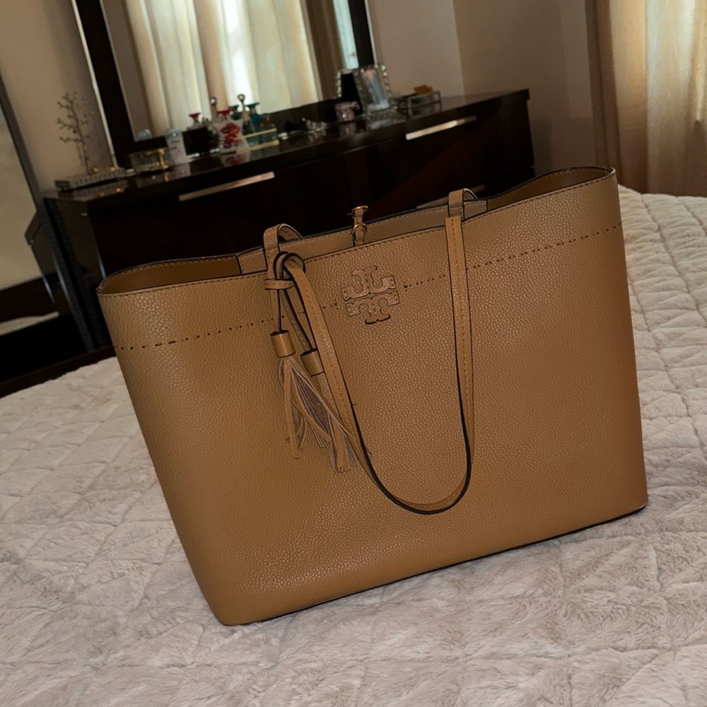 TORY BURCH large tote bag, brown
